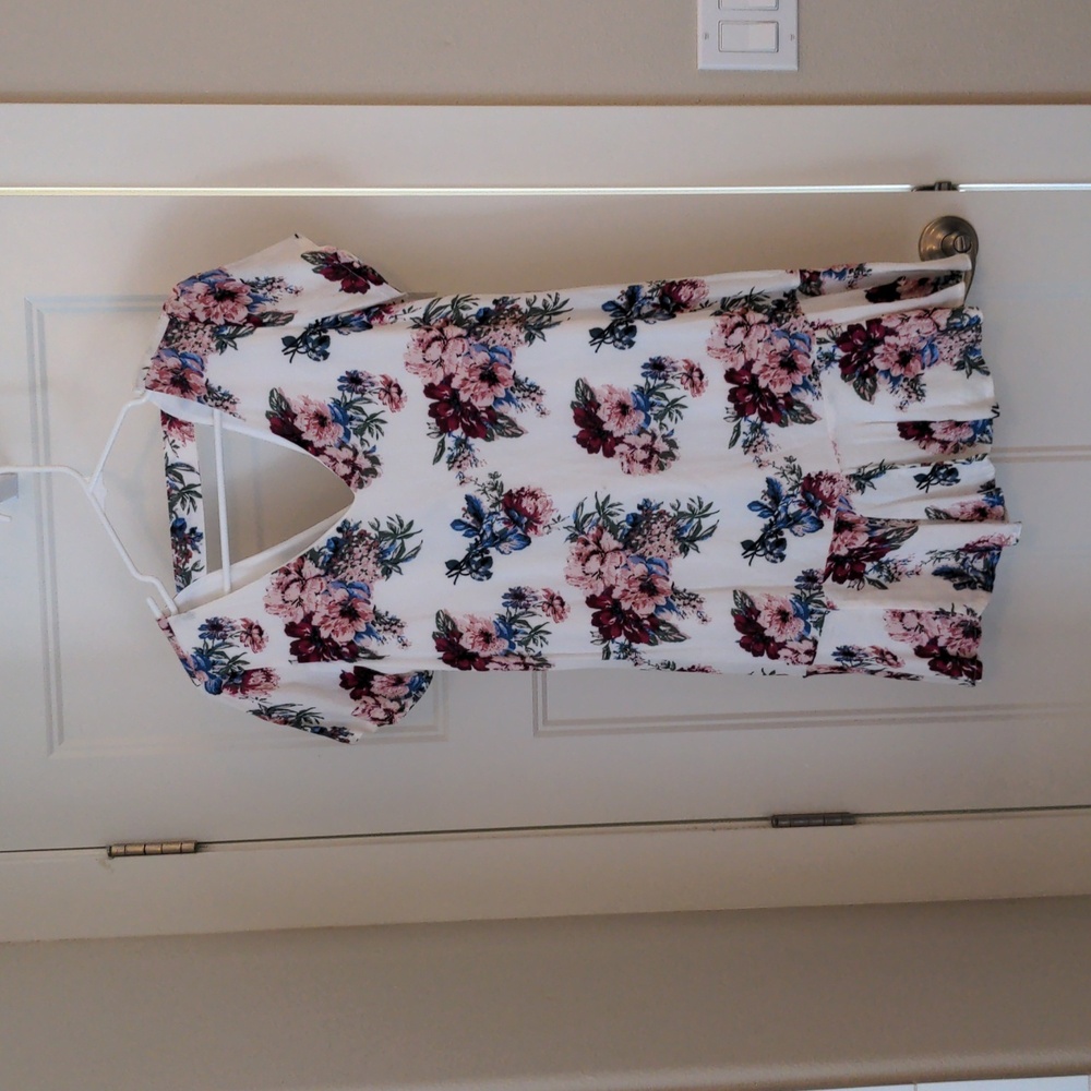 Pleated floral dress